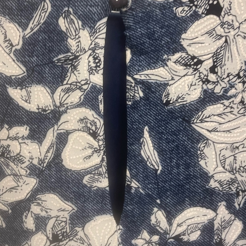 Blue and white flower mini dress size small